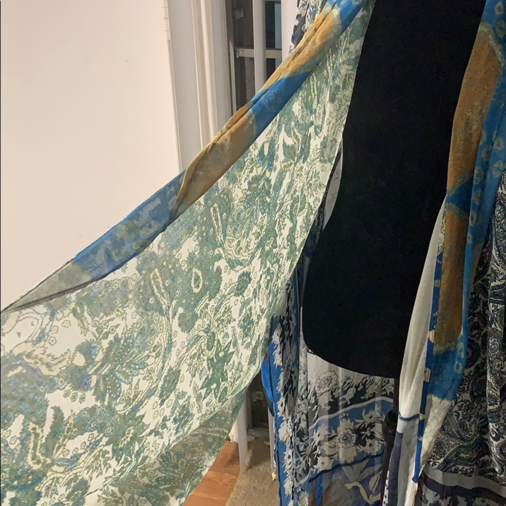 Free People Keeping Up with the Kimono Blue Multi - Picture 9 of 10